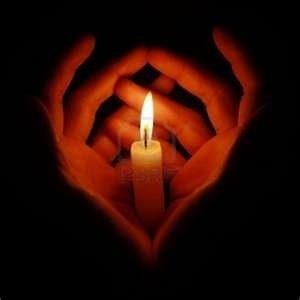 Hands folded in prayer